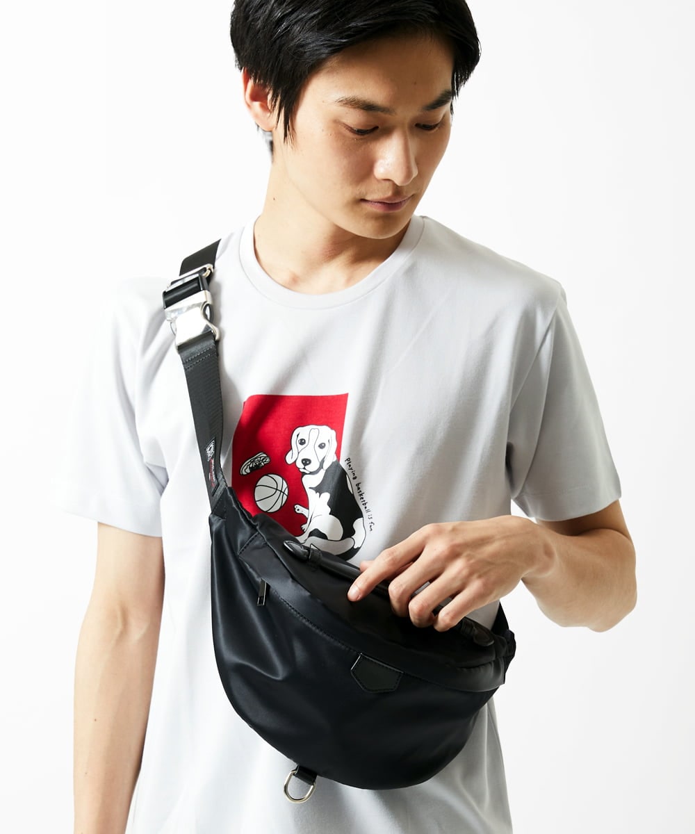 MKKGC27069 MK MICHEL KLEIN HOMME(MKミッシェルクランオム) 【カワイサトミ / コラボTシャツ】ビーグルドッグプリント ライトグレー