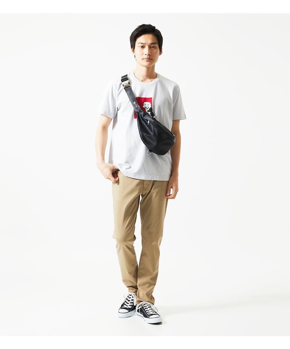 MKKGC27069 MK MICHEL KLEIN HOMME(MKミッシェルクランオム) 【カワイサトミ / コラボTシャツ】ビーグルドッグプリント ライトグレー