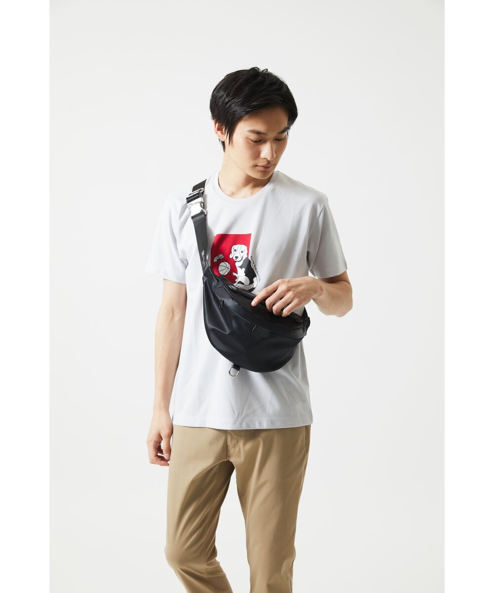 MKKGC27069 MK MICHEL KLEIN HOMME(MKミッシェルクランオム) 【カワイサトミ / コラボTシャツ】ビーグルドッグプリント ライトグレー