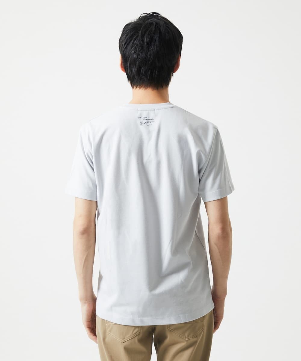 MKKGC27069 MK MICHEL KLEIN HOMME(MKミッシェルクランオム) 【カワイサトミ / コラボTシャツ】ドッグプリント ライトグレー