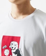 MKKGC27069 MK MICHEL KLEIN HOMME(MKミッシェルクランオム) 【カワイサトミ / コラボTシャツ】ドッグプリント ライトグレー