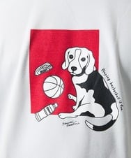 MKKGC27069 MK MICHEL KLEIN HOMME(MKミッシェルクランオム) 【カワイサトミ / コラボTシャツ】ドッグプリント ライトグレー