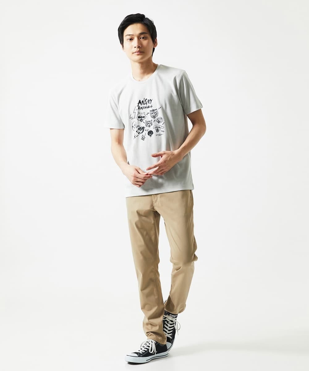 MKKGC28069 MK MICHEL KLEIN HOMME(MKミッシェルクランオム) 【カワイサトミ / コラボTシャツ】ANGRYプリント アイボリー