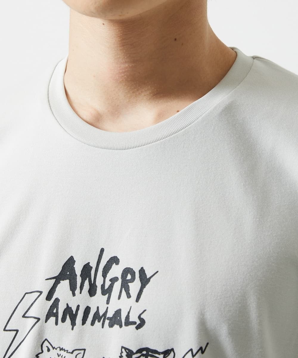 MKKGC28069 MK MICHEL KLEIN HOMME(MKミッシェルクランオム) 【カワイサトミ / コラボTシャツ】ANGRYプリント アイボリー