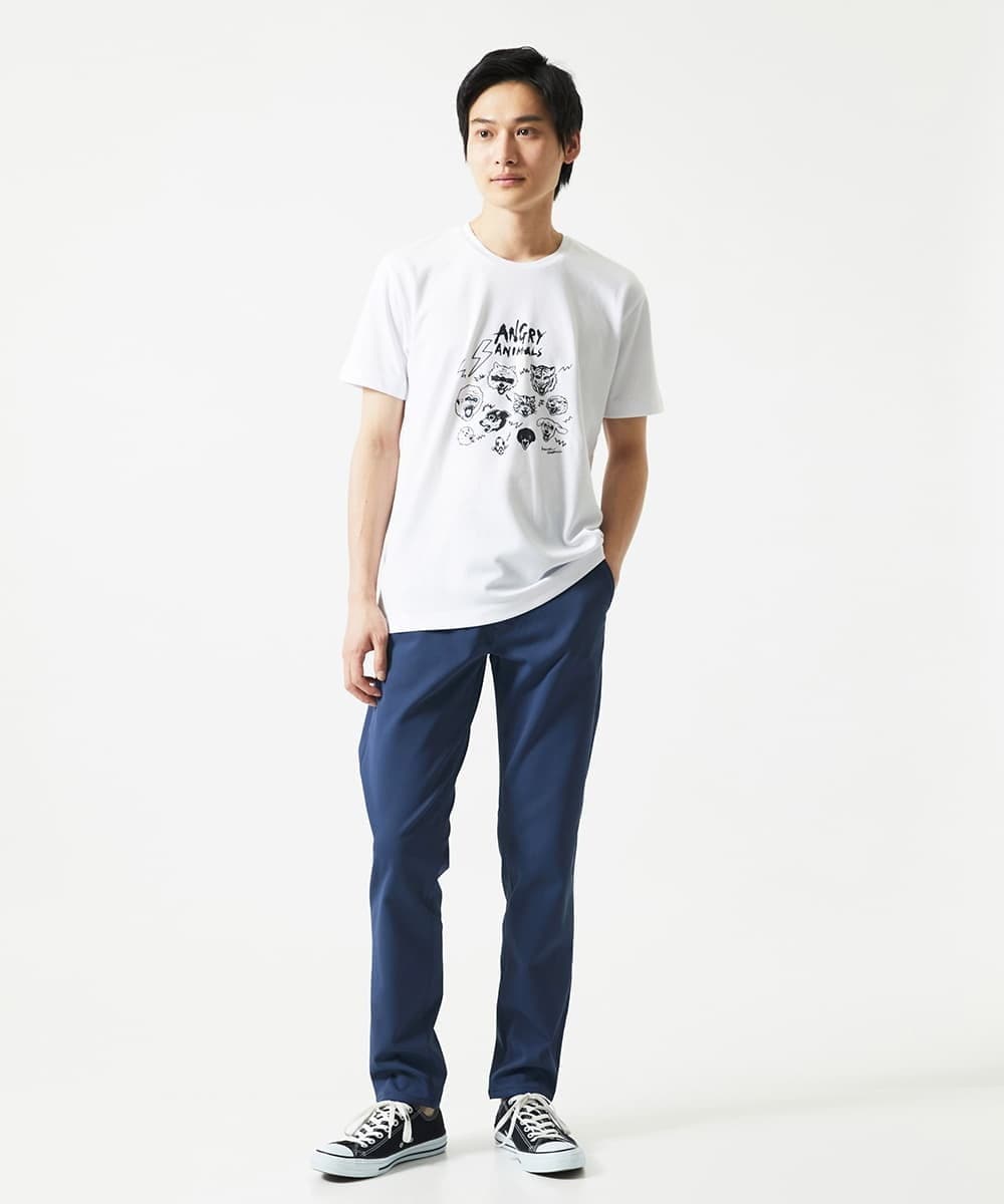 MKKGC28069 MK MICHEL KLEIN HOMME(MKミッシェルクランオム) 【カワイサトミ / コラボTシャツ】ANGRYプリント ホワイト