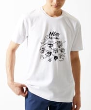 MKKGC28069 MK MICHEL KLEIN HOMME(MKミッシェルクランオム) 【カワイサトミ / コラボTシャツ】ANGRYプリント ホワイト