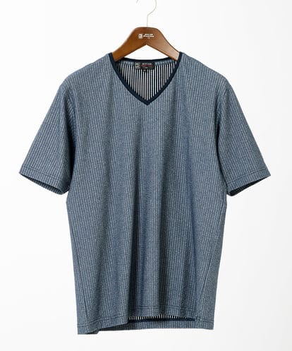 MKKGC31069 MK MICHEL KLEIN HOMME 【洗える・サッカー素材】Vネックカットソー