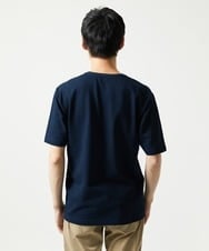MKKGC31069 MK MICHEL KLEIN HOMME(MKミッシェルクランオム) 【洗える・サッカー素材】Vネックカットソー ネイビー