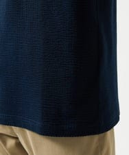 MKKGC31069 MK MICHEL KLEIN HOMME(MKミッシェルクランオム) 【洗える・サッカー素材】Vネックカットソー ネイビー