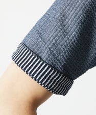 MKKGC32090 MK MICHEL KLEIN HOMME(MKミッシェルクランオム) ポロシャツ / ストライプサッカー ブルー