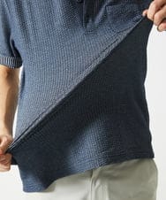 MKKGC32090 MK MICHEL KLEIN HOMME(MKミッシェルクランオム) ポロシャツ / ストライプサッカー ブルー