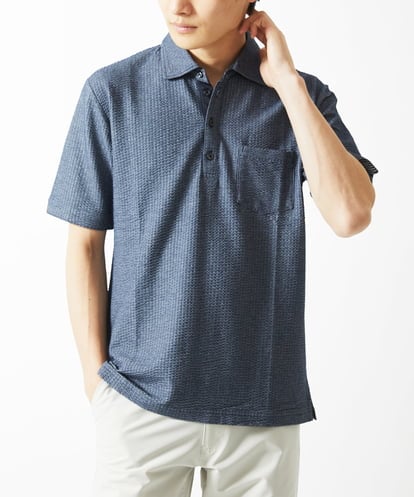 MKKGC32090 MK MICHEL KLEIN HOMME ポロシャツ / ストライプサッカー