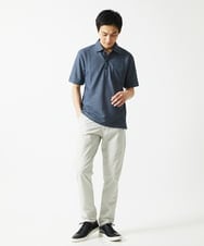 MKKGC32090 MK MICHEL KLEIN HOMME(MKミッシェルクランオム) ポロシャツ / ストライプサッカー ブルー