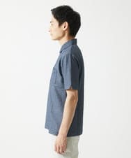 MKKGC32090 MK MICHEL KLEIN HOMME(MKミッシェルクランオム) ポロシャツ / ストライプサッカー ブルー