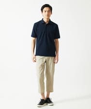 MKKGC32090 MK MICHEL KLEIN HOMME(MKミッシェルクランオム) ポロシャツ / ストライプサッカー ネイビー