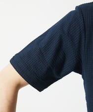 MKKGC32090 MK MICHEL KLEIN HOMME(MKミッシェルクランオム) ポロシャツ / ストライプサッカー ネイビー