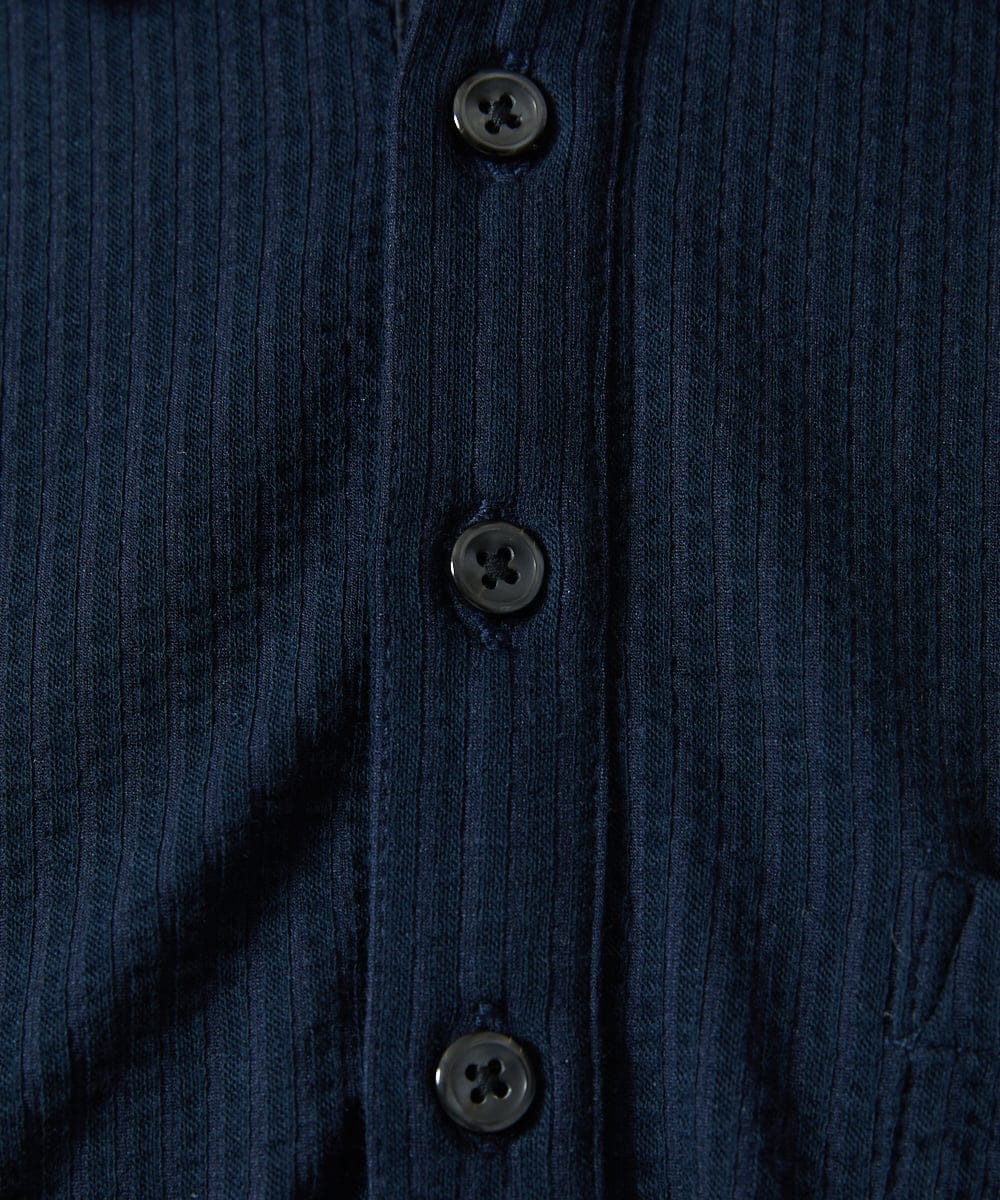 MKKGC32090 MK MICHEL KLEIN HOMME(MKミッシェルクランオム) ポロシャツ / ストライプサッカー ネイビー