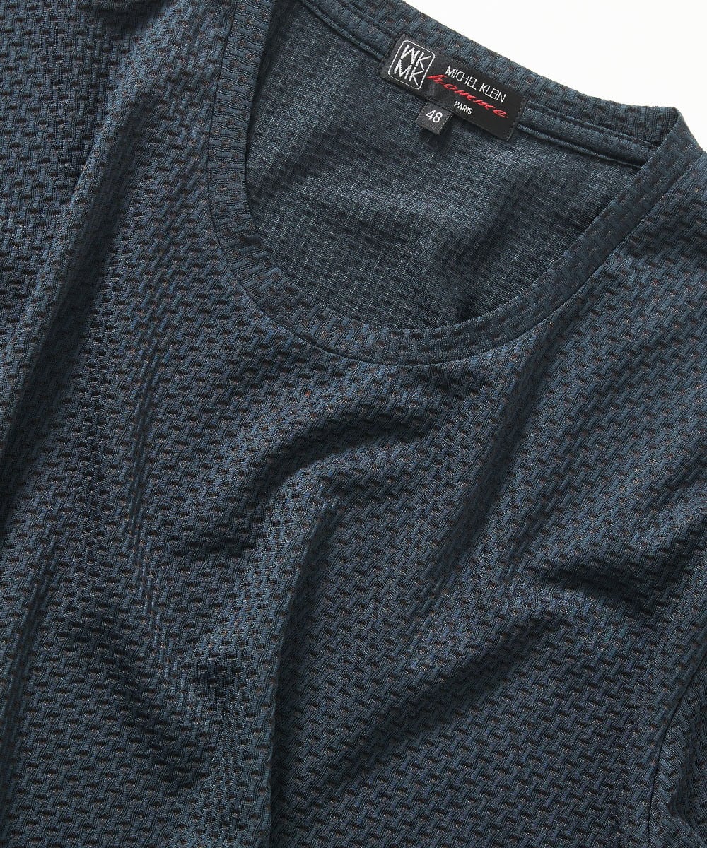 MKKGC56050 MK MICHEL KLEIN HOMME(MKミッシェルクランオム) Tシャツ / アンダーハイプ ネイビー