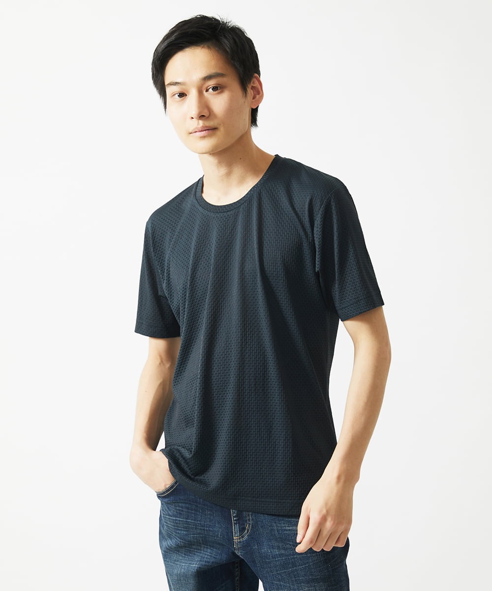 MKKGC56050 MK MICHEL KLEIN HOMME(MKミッシェルクランオム) Tシャツ / アンダーハイプ ネイビー