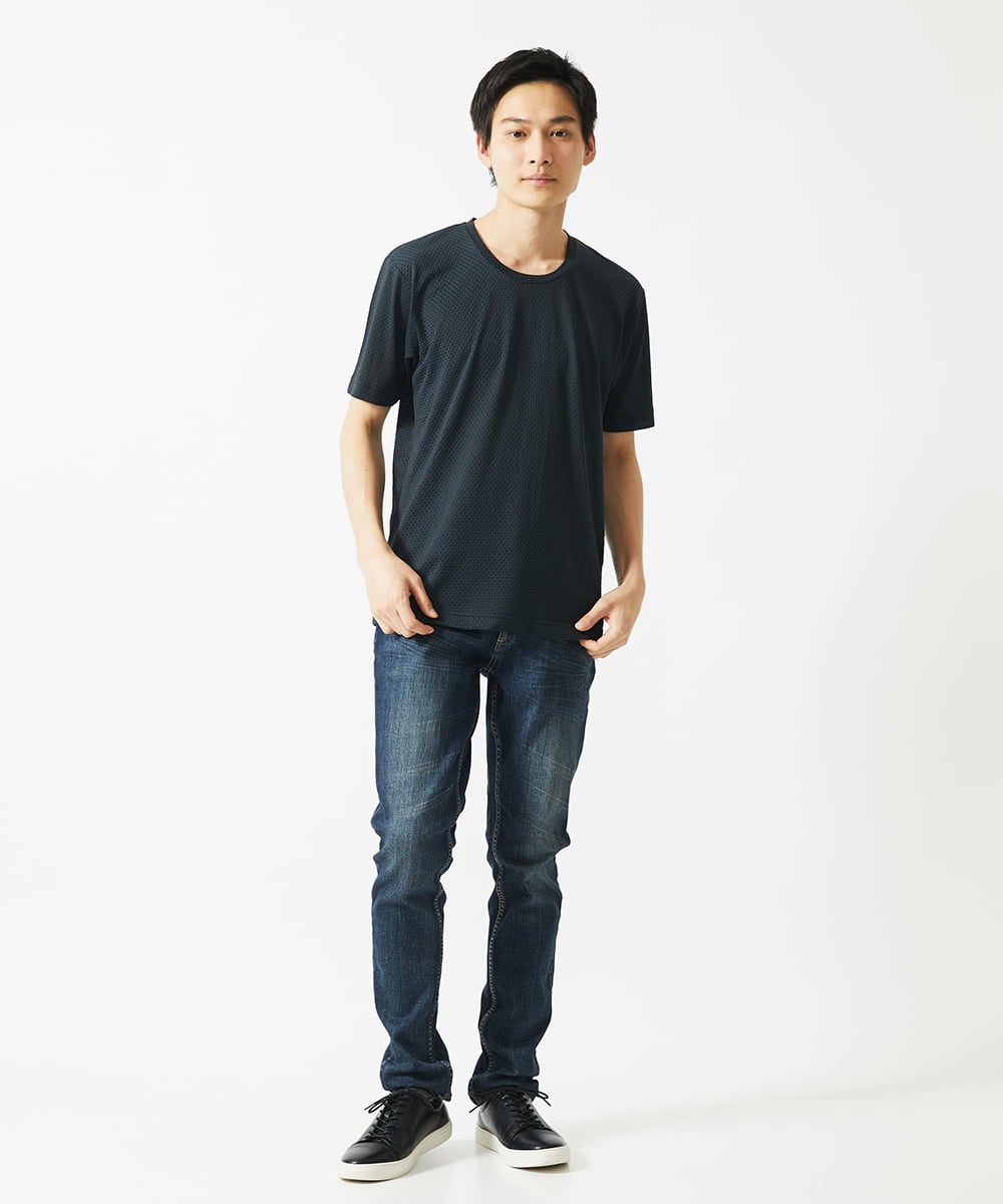 MKKGC56050 MK MICHEL KLEIN HOMME(MKミッシェルクランオム) Tシャツ / アンダーハイプ ネイビー