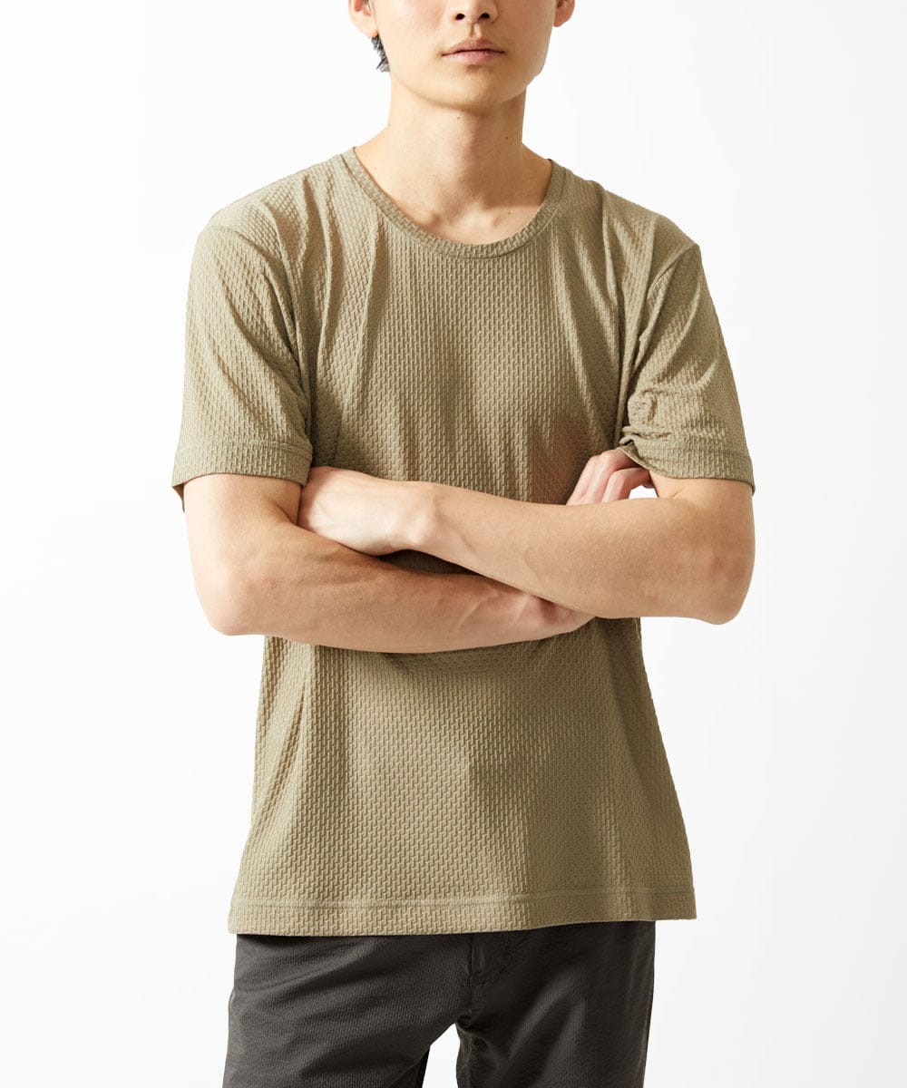 MKKGC56050 MK MICHEL KLEIN HOMME(MKミッシェルクランオム) Tシャツ / アンダーハイプ ベージュ