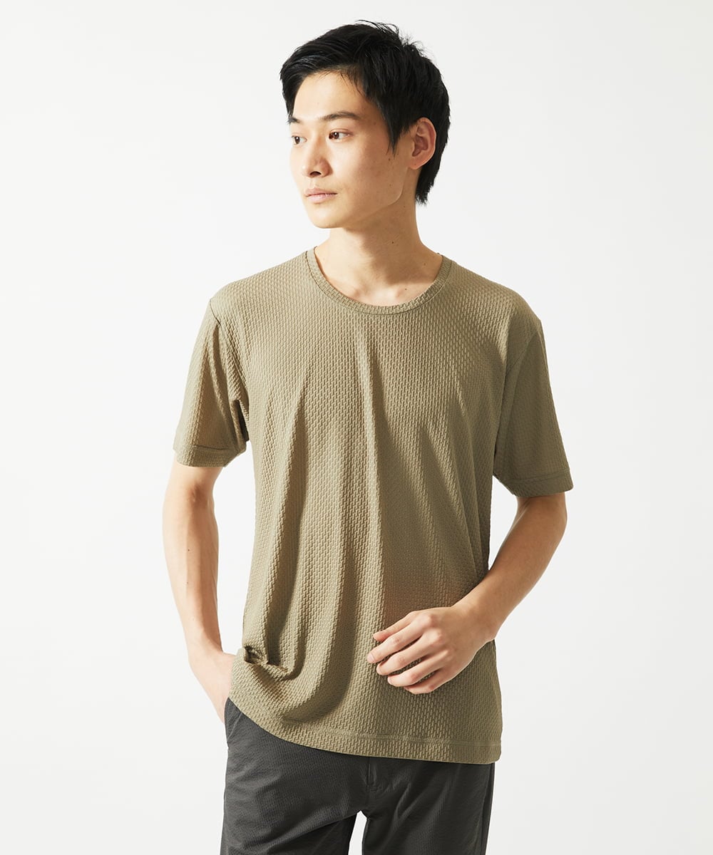 MKKGC56050 MK MICHEL KLEIN HOMME(MKミッシェルクランオム) Tシャツ / アンダーハイプ ベージュ