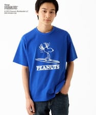 MKKGC84069 MK MICHEL KLEIN HOMME(MKミッシェルクランオム) 【洗える】ビンテージスヌーピーTシャツ  ブルー