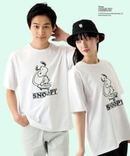 MKKGC84069 MK MICHEL KLEIN HOMME(MKミッシェルクランオム) 【洗える】ビンテージスヌーピーTシャツ  ホワイト
