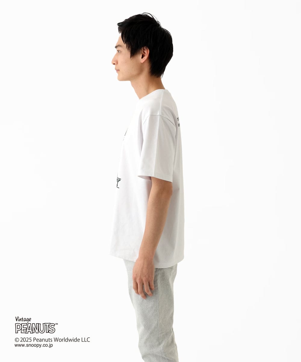 MKKGC84069 MK MICHEL KLEIN HOMME(MKミッシェルクランオム) 【洗える】ビンテージスヌーピーTシャツ  ホワイト