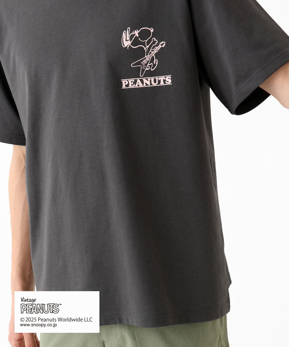 MKKGC84069 MK MICHEL KLEIN HOMME(MKミッシェルクランオム) 【洗える】ビンテージスヌーピーTシャツ  ダークグレー