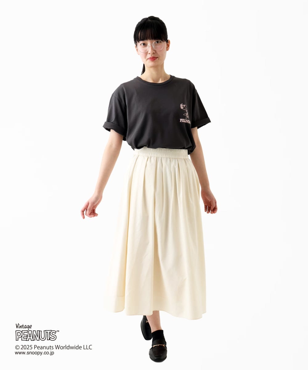 MKKGC84069 MK MICHEL KLEIN HOMME(MKミッシェルクランオム) 【洗える】ビンテージスヌーピーTシャツ  ダークグレー
