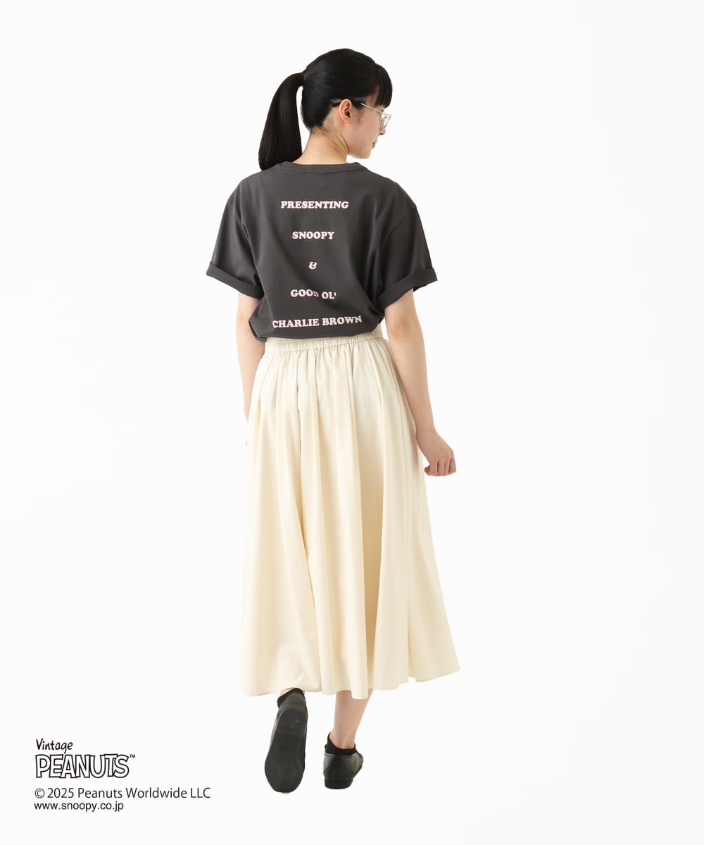 MKKGC84069 MK MICHEL KLEIN HOMME(MKミッシェルクランオム) 【洗える】ビンテージスヌーピーTシャツ  ダークグレー