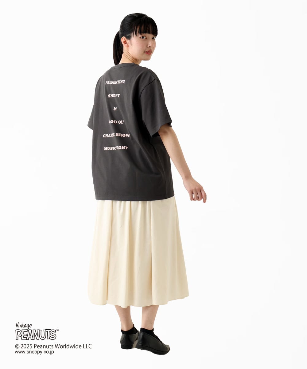 MKKGC84069 MK MICHEL KLEIN HOMME(MKミッシェルクランオム) 【洗える】ビンテージスヌーピーTシャツ  ダークグレー