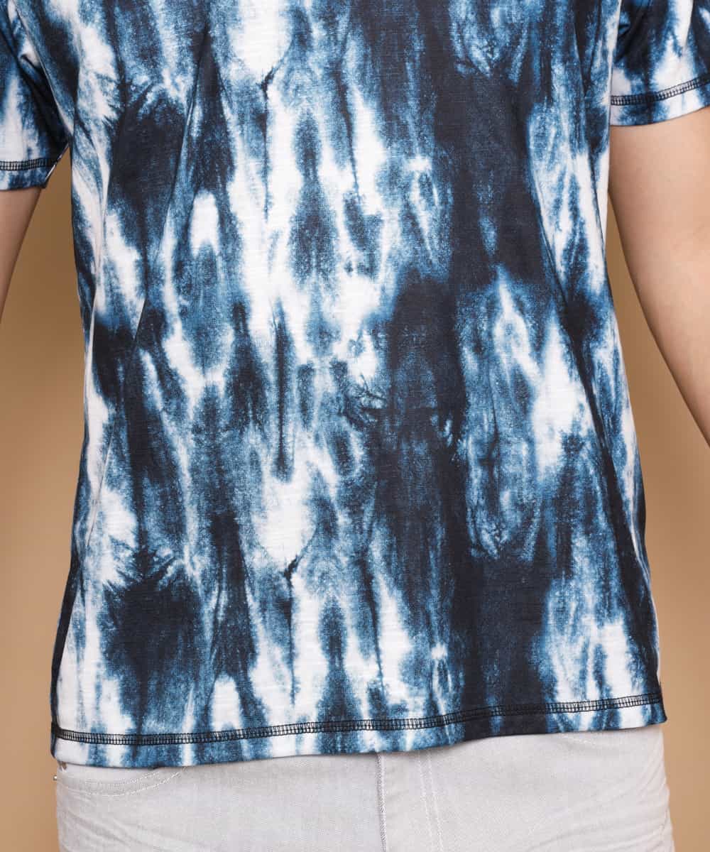 MKKGJ31059 MK MICHEL KLEIN HOMME(MKミッシェルクランオム) カットソー／ソウガラタイダイ ブルー