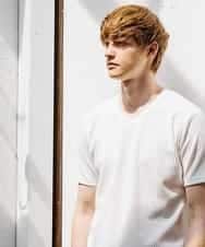 MKKGJ61059 MK MICHEL KLEIN HOMME(MKミッシェルクランオム) カットソー／フクレランダムストライプ ホワイト
