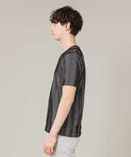 MKKGJ61059 MK MICHEL KLEIN HOMME(MKミッシェルクランオム) カットソー／フクレランダムストライプ ブラック