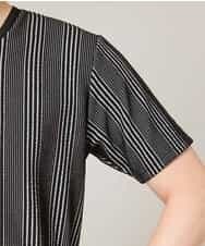 MKKGJ61059 MK MICHEL KLEIN HOMME(MKミッシェルクランオム) カットソー／フクレランダムストライプ ブラック