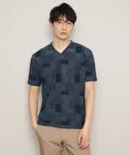 MKKGL26069 MK MICHEL KLEIN HOMME(MKミッシェルクランオム) カットソー／TCブロックパイル ネイビー