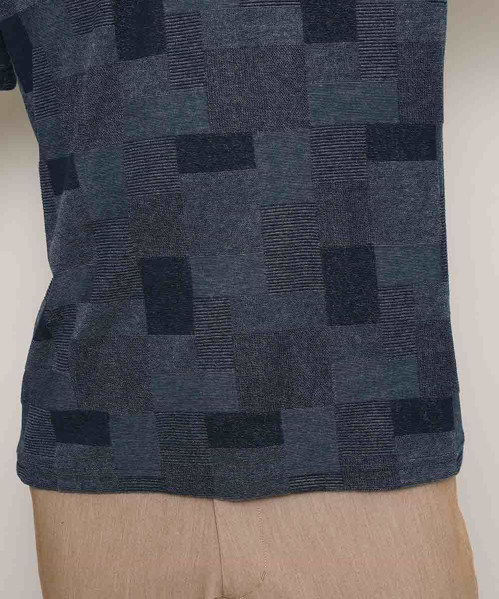 MKKGL26069 MK MICHEL KLEIN HOMME(MKミッシェルクランオム) カットソー／TCブロックパイル ネイビー