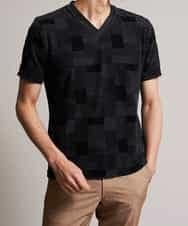 MKKGL26069 MK MICHEL KLEIN HOMME(MKミッシェルクランオム) カットソー／TCブロックパイル ダークグレー