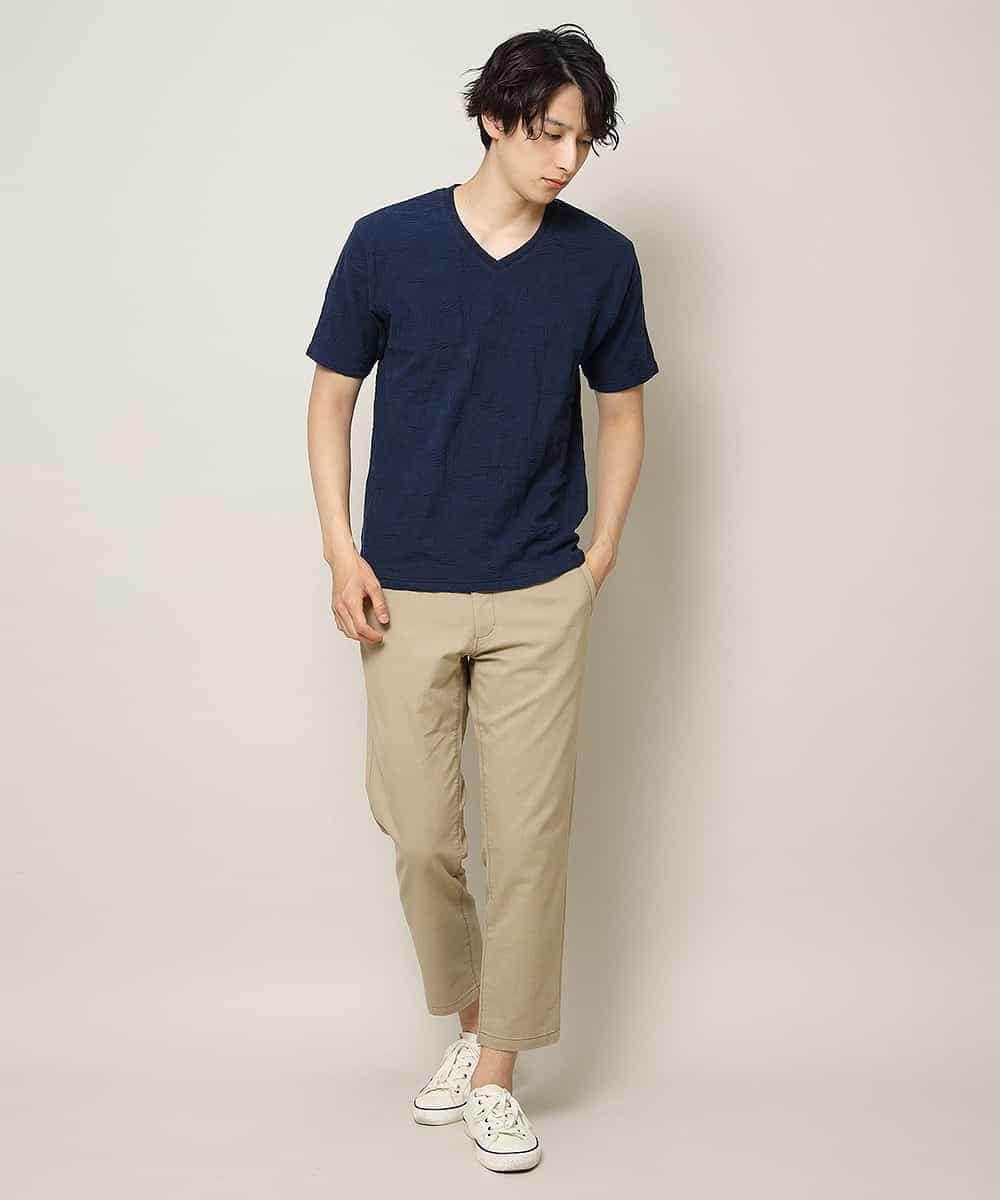 MKKGL27059 MK MICHEL KLEIN HOMME(MKミッシェルクランオム) カットソー／ボタニカルリンクス ネイビー
