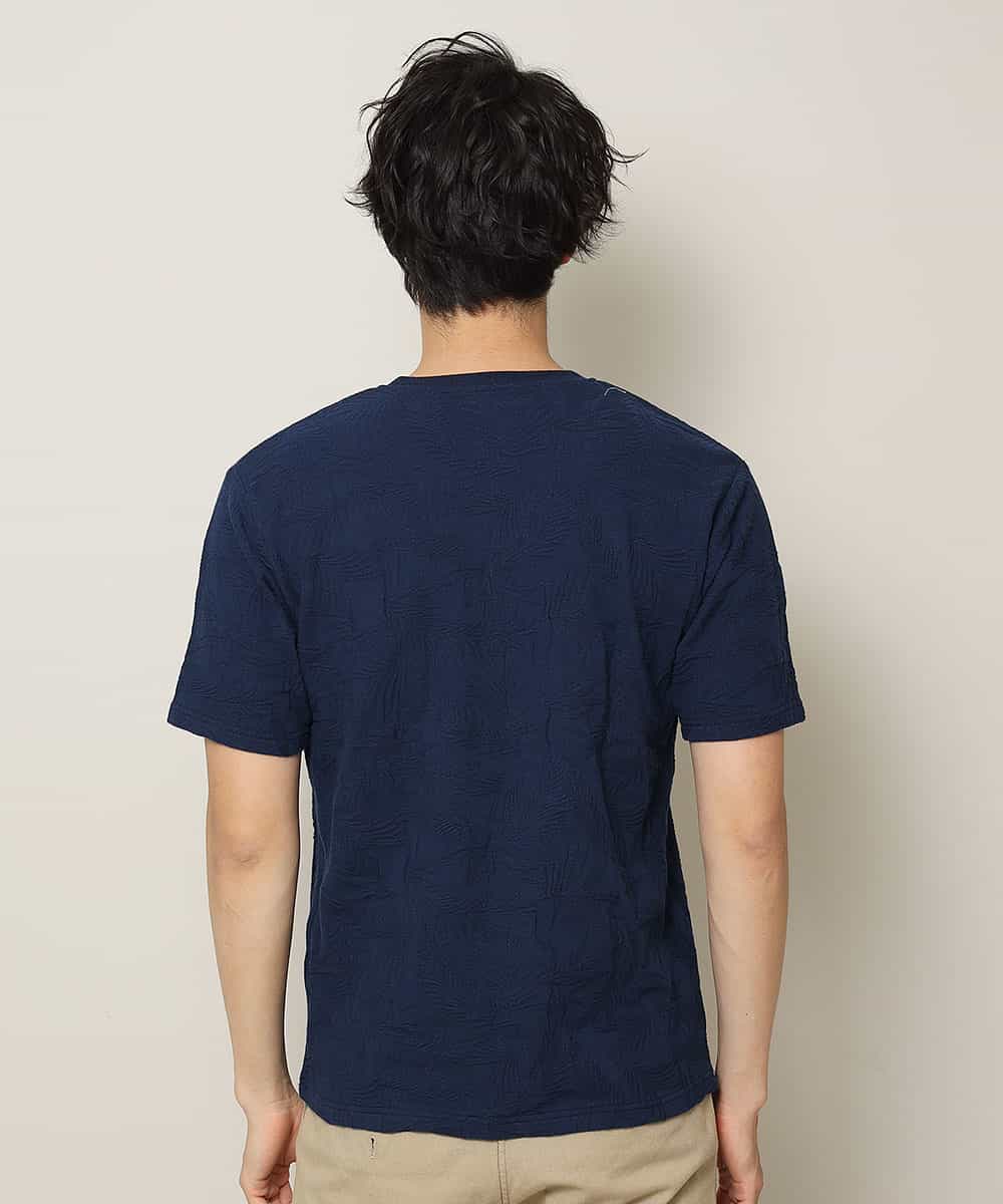 MKKGL27059 MK MICHEL KLEIN HOMME(MKミッシェルクランオム) カットソー／ボタニカルリンクス ネイビー