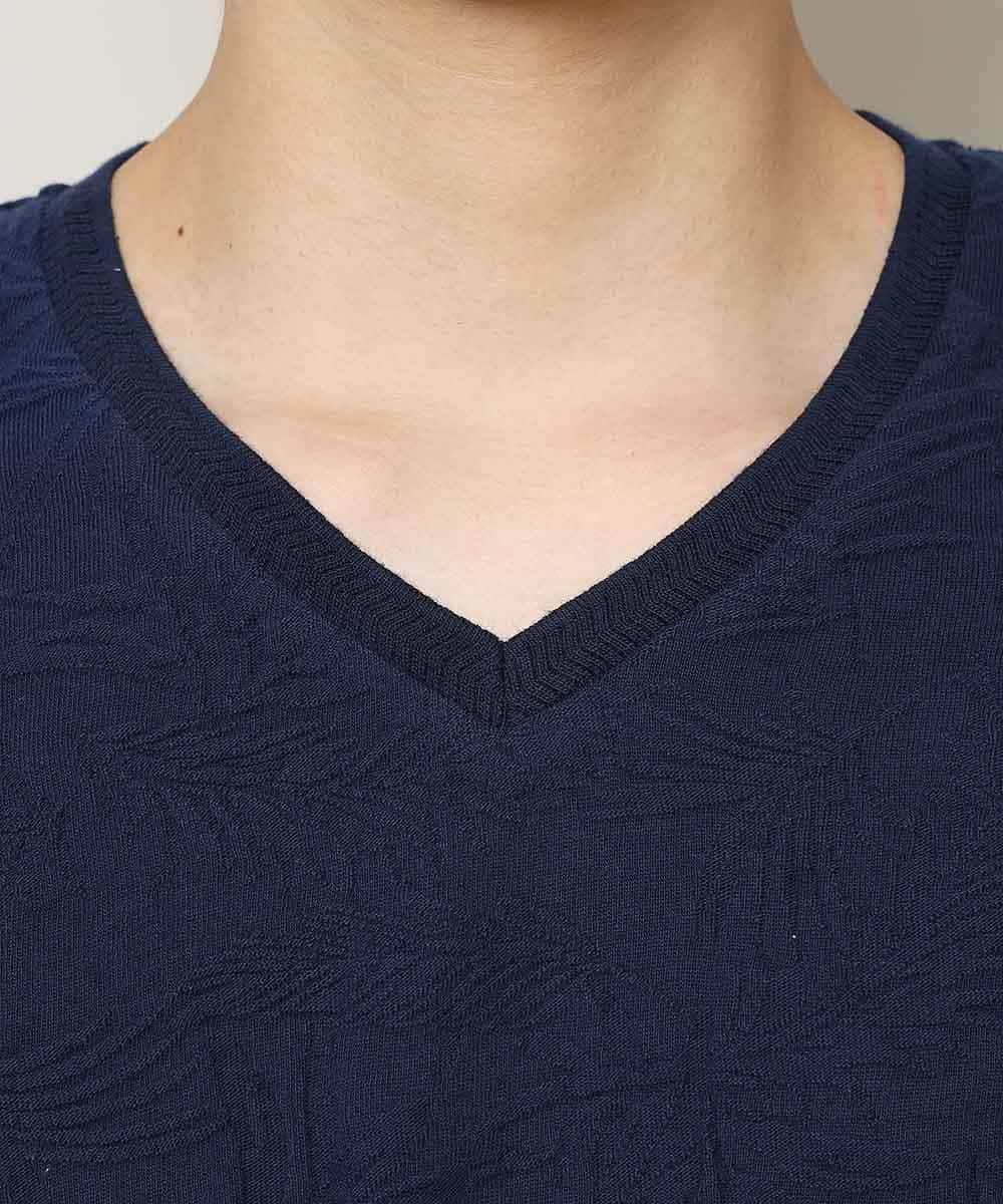 MKKGL27059 MK MICHEL KLEIN HOMME(MKミッシェルクランオム) カットソー／ボタニカルリンクス ネイビー