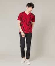 MKKGL43045 MK MICHEL KLEIN HOMME(MKミッシェルクランオム) カットソー／ラフィネソウガラ レッド