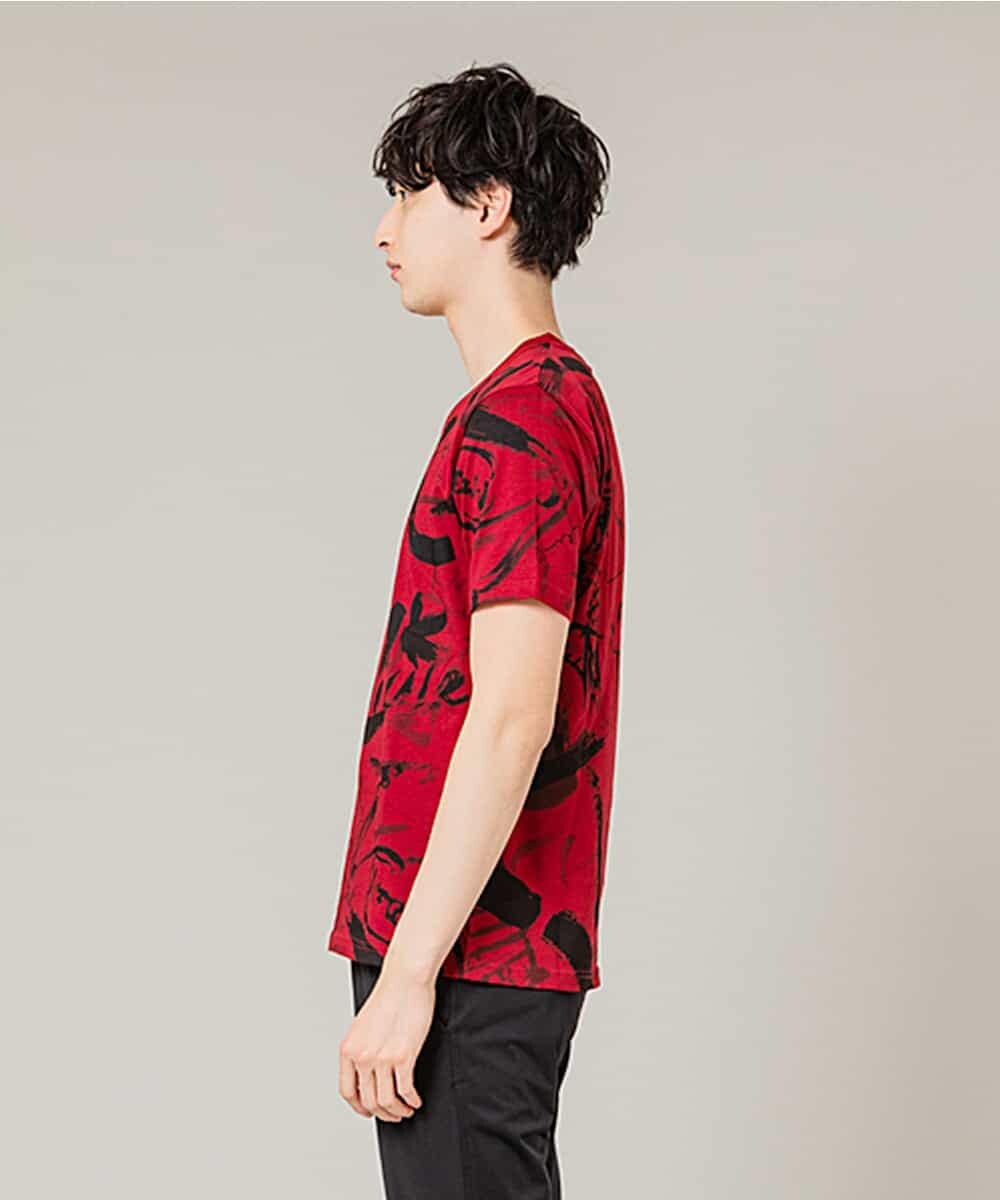 MKKGL43045 MK MICHEL KLEIN HOMME(MKミッシェルクランオム) カットソー／ラフィネソウガラ レッド