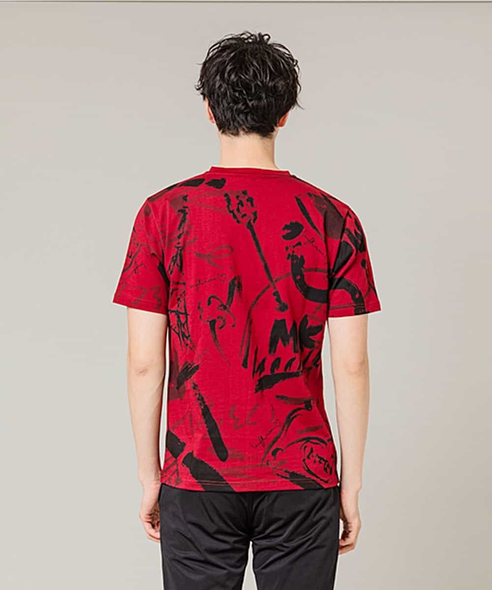 MKKGL43045 MK MICHEL KLEIN HOMME(MKミッシェルクランオム) カットソー／ラフィネソウガラ レッド
