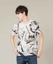MKKGL43045 MK MICHEL KLEIN HOMME(MKミッシェルクランオム) カットソー／ラフィネソウガラ ホワイト