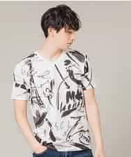 MKKGL43045 MK MICHEL KLEIN HOMME(MKミッシェルクランオム) カットソー／ラフィネソウガラ ホワイト