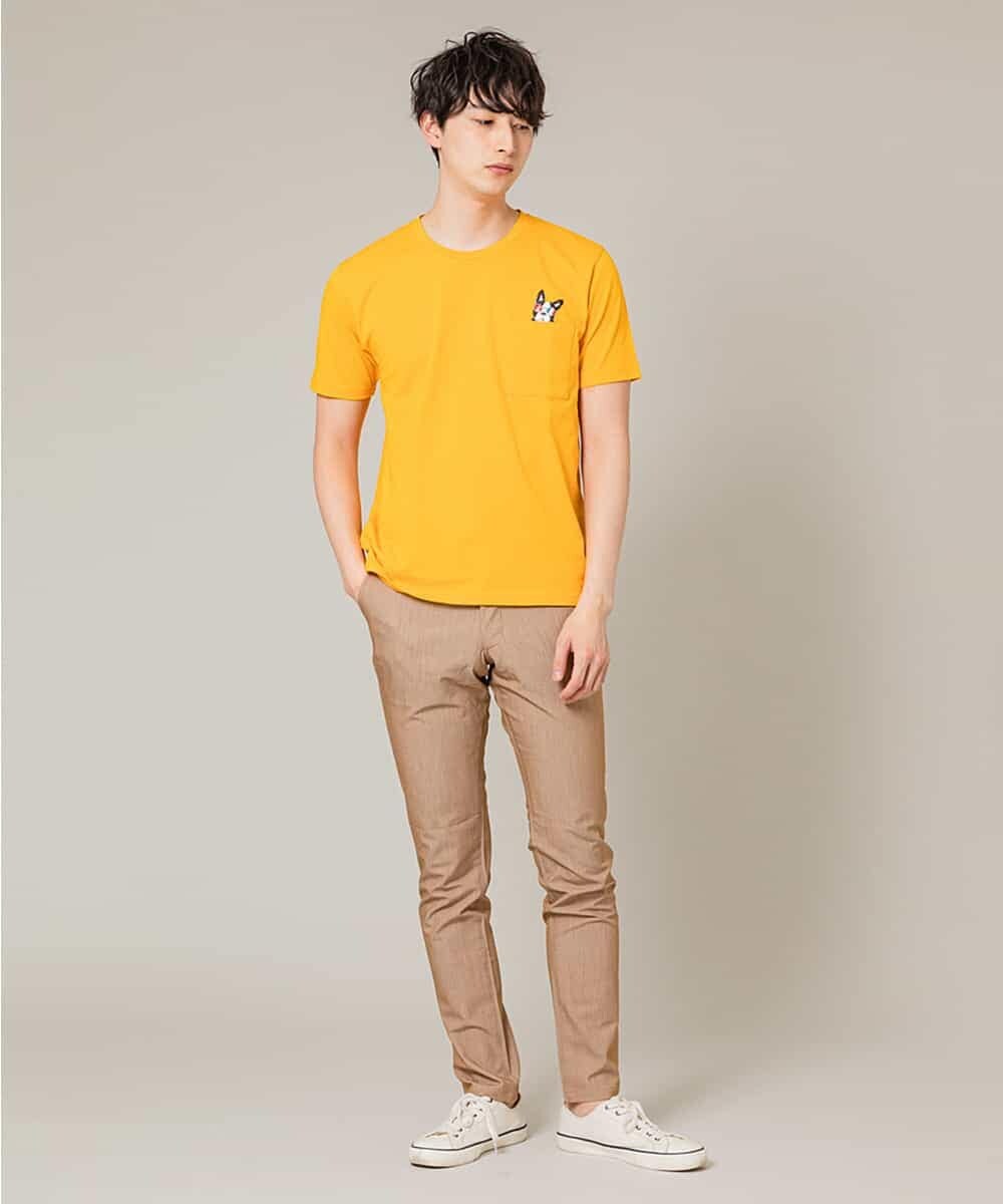 MKKGL45045 MK MICHEL KLEIN HOMME(MKミッシェルクランオム) カットソー／ラフィネポケットTシャツ イエロー