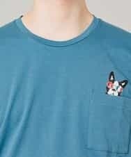 MKKGL45045 MK MICHEL KLEIN HOMME(MKミッシェルクランオム) カットソー／ラフィネポケットTシャツ ブルー